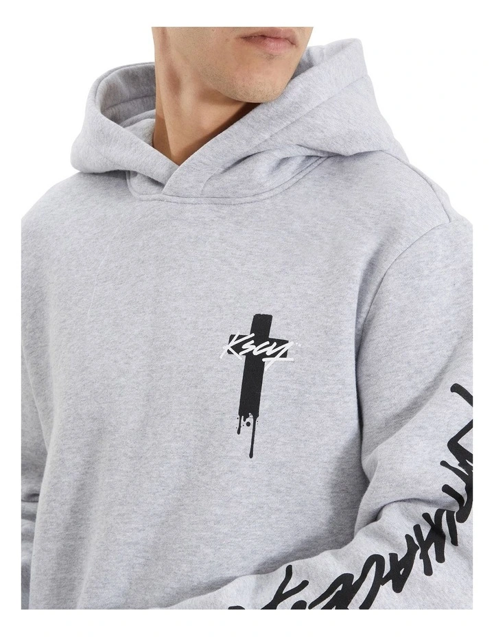 Silverthorne Hooded Dual Curved Sweater in Grey