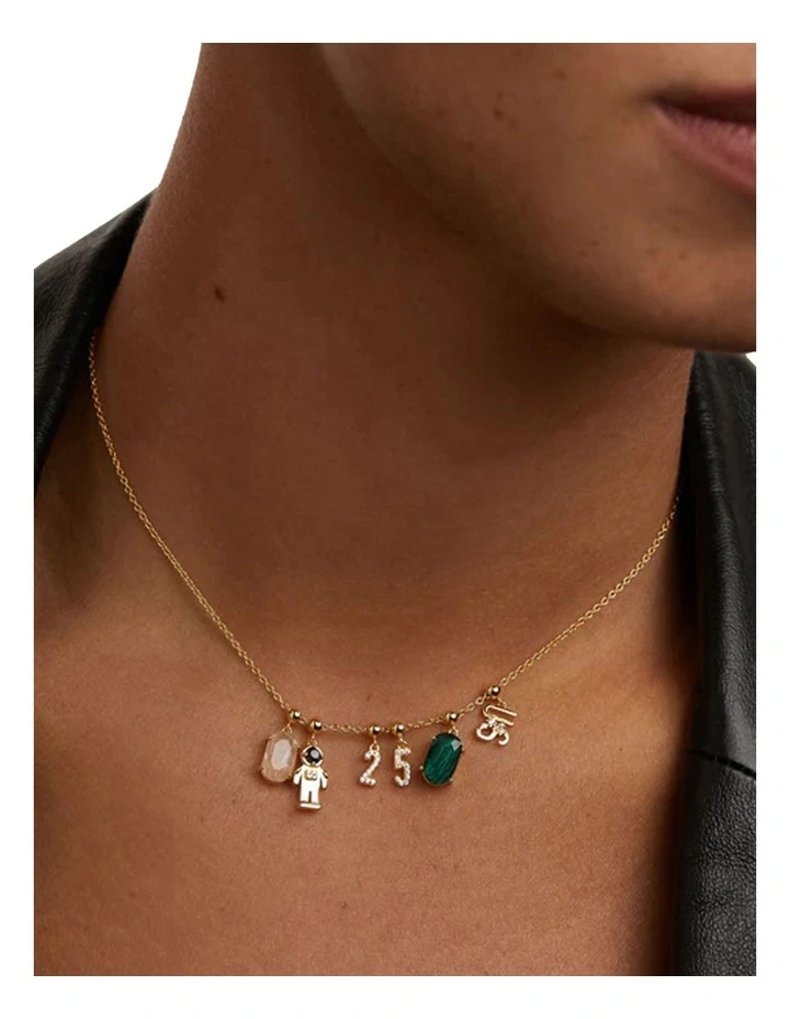 Number 2 Charm in Gold