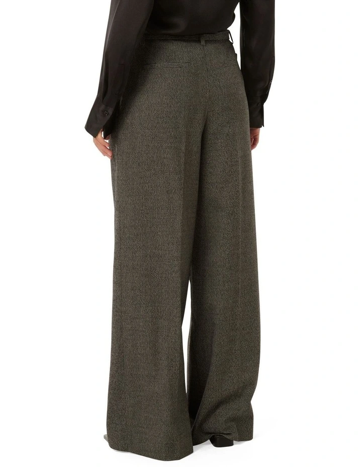Charlie Belted Wide Leg Pants in Black