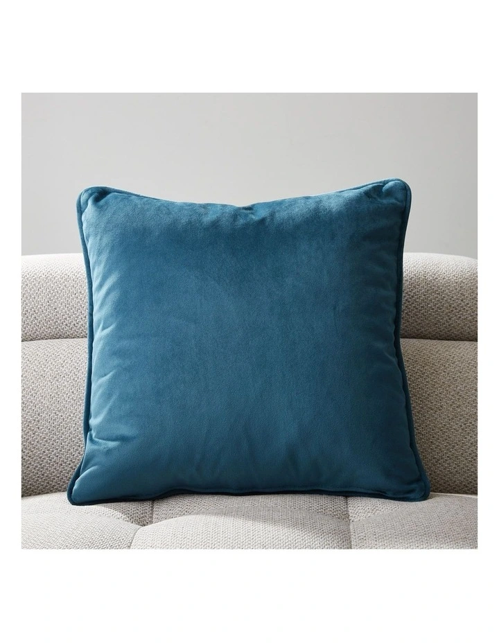 Remi Velvet Cushion Peacock Blue