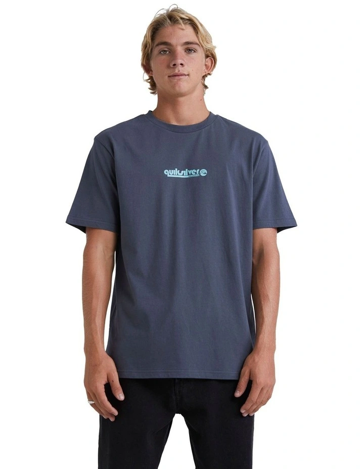 Throw Back Short Sleeve Tee in Iron Gate