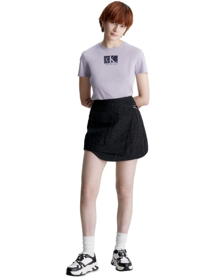Printed Box Slim Tee in Lavender Aura