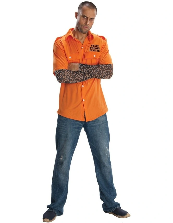 Rubies Prisoner Halloween Party Costume in Orange
