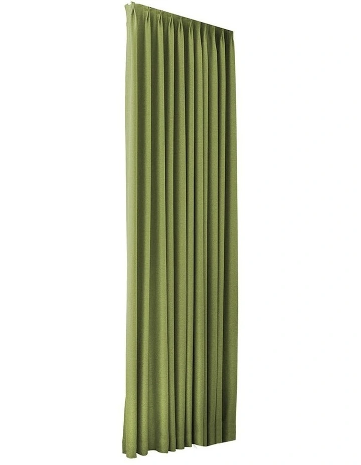 2XBlockout Chenille Blackout Draperies Curtains Eyelet Day132x250 in Green