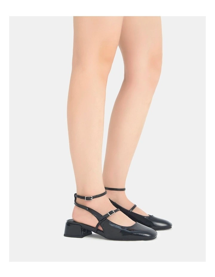 Charming Slingbacks in Black Patent