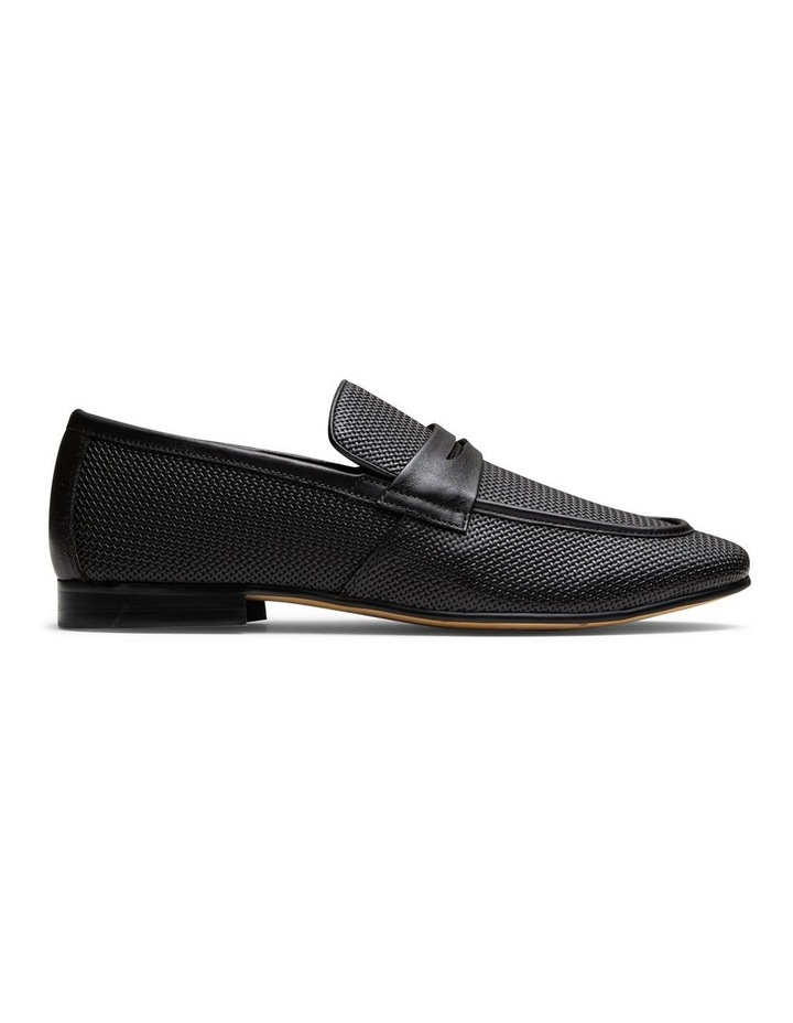 Cavarra Leather Penny Loafers in Black