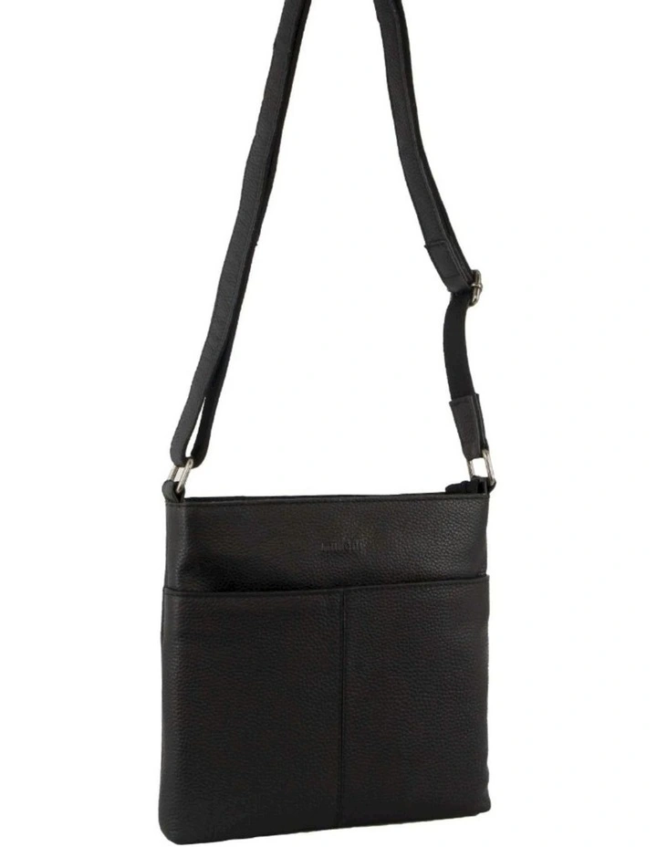 Nappa Leather Cross-Body Bag in Black