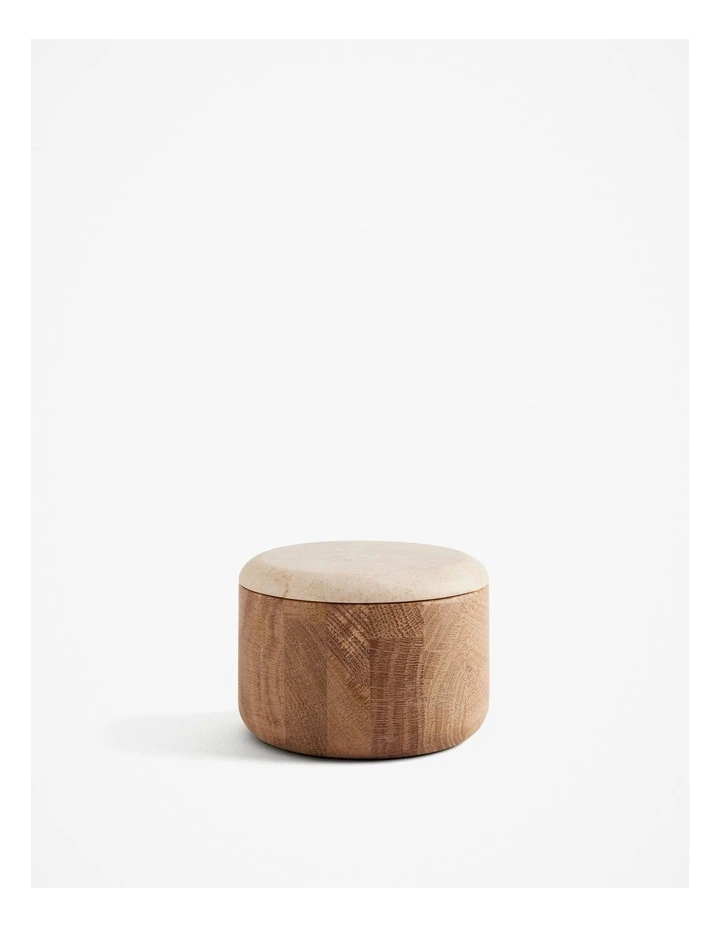 Ally Small Round Jewellery Box in Beige