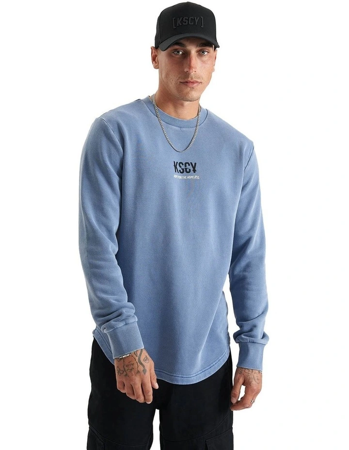 Flocculus Dual Curved Sweater in Pigment Wild Wind