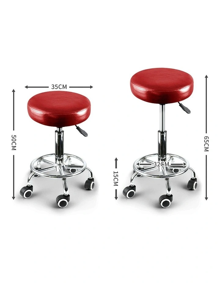 Lift Hairdressing Round Salon Stool in Red