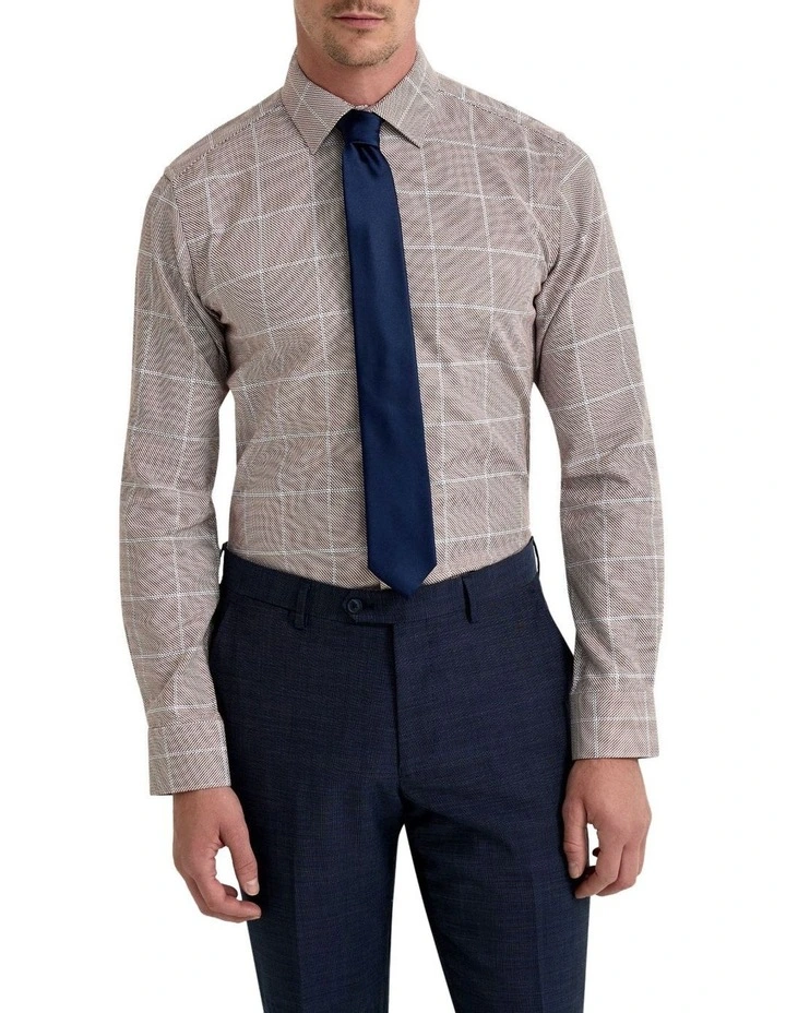 Beckton Luxury Check Shirt in Brown