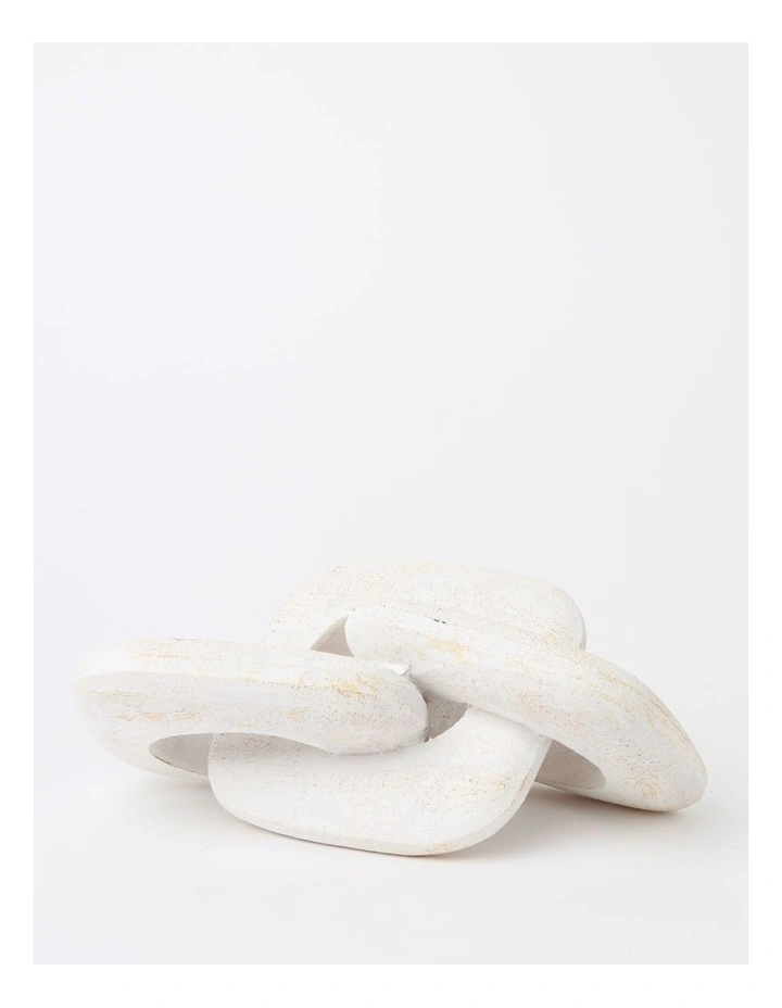 Minto Resin Chain Sculpture 25cm in White