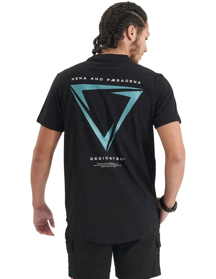 Downforce Dual Curved Tee in Jet Black