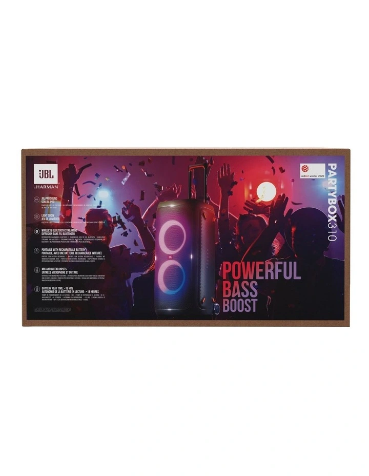 Partybox 310 Portable Bluetooth Speaker With Lights Black