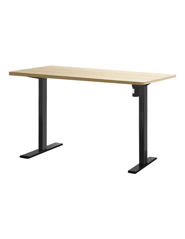 Electric Standing Desk in Black/Oak