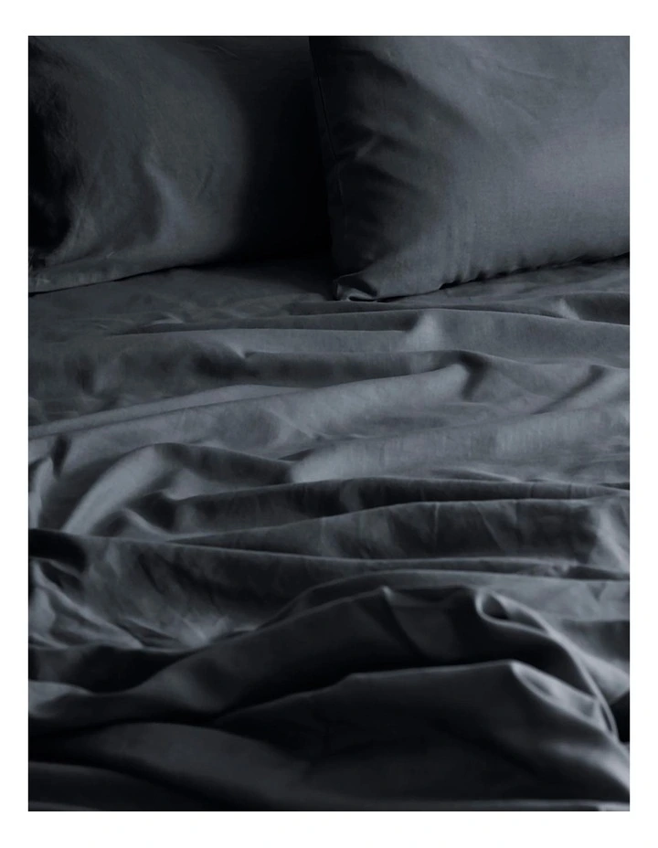 Halo Organic Cotton Sheet Set Steel Charcoal