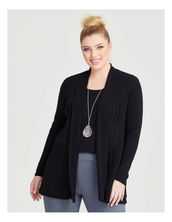 Madonna Natural Cardigan in Black