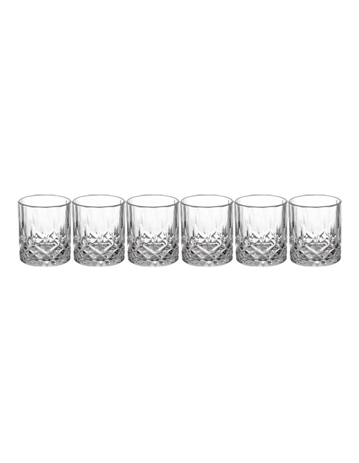 Antrim Double Old Fashion Gift Boxed Set of 6 320ml in Clear