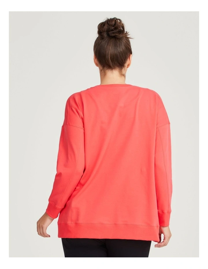Cotton Superstar Sweatshirt in Watermelon