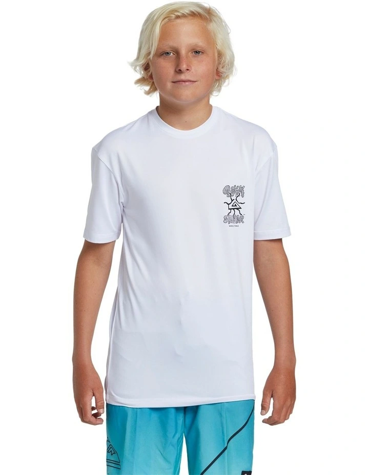 Mix Session Short Sleeve Surf T-shirt in White