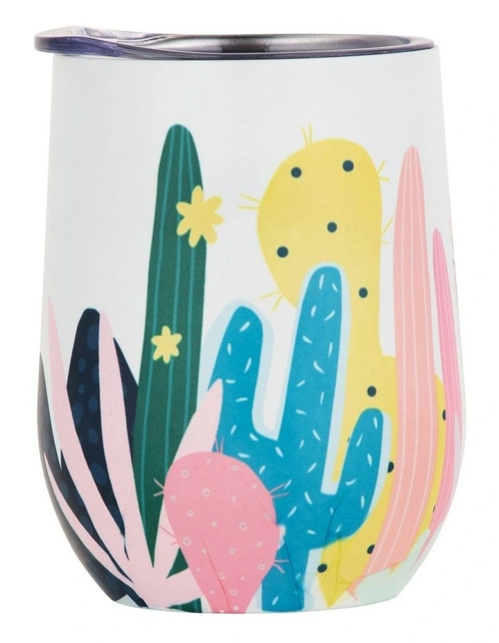 Rach Jackson Sunset Double Wall Tumbler 350ml Cactus Mug in Multi