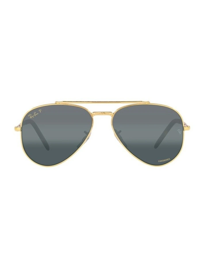 New Aviator Polarised Sunglasses in Gold