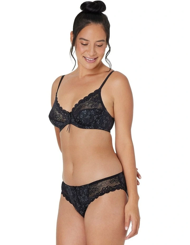Yvette Underwire Bra in Black