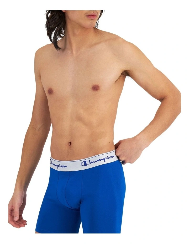 Athletic Cotton Long Leg Trunk 3 Pack in Assorted