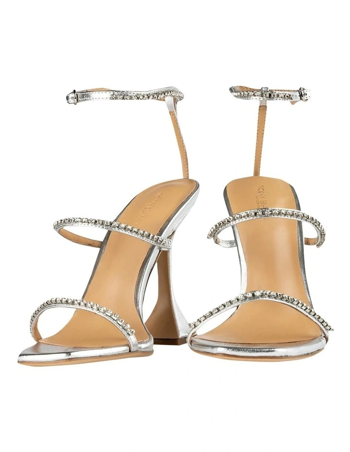 Shy Silver Nappa Metallic Heels