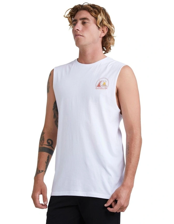 Clean Circle Muscle T-shirt in White