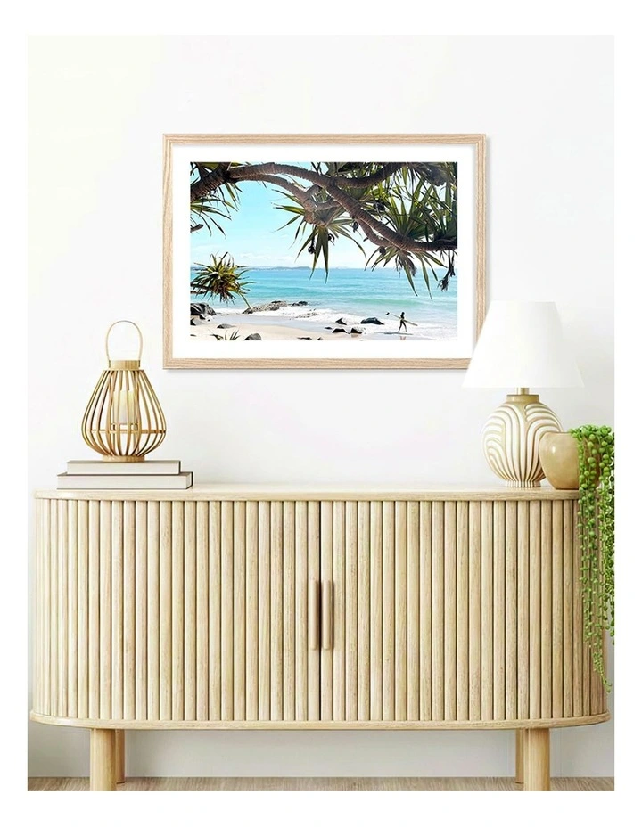 Australian Made Ocean View Art Print A2 in Natural Frame