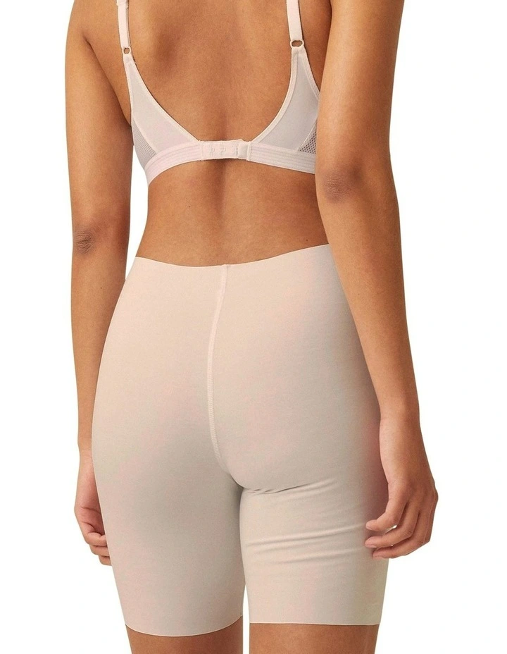 Cotton and Modal Long Leg Boxer Brief in Light Beige