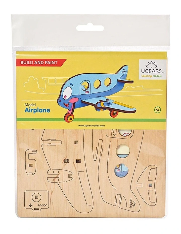 3D Colouring Airplane 8 Piece Wooden Puzzle Kit (5+ Years)
