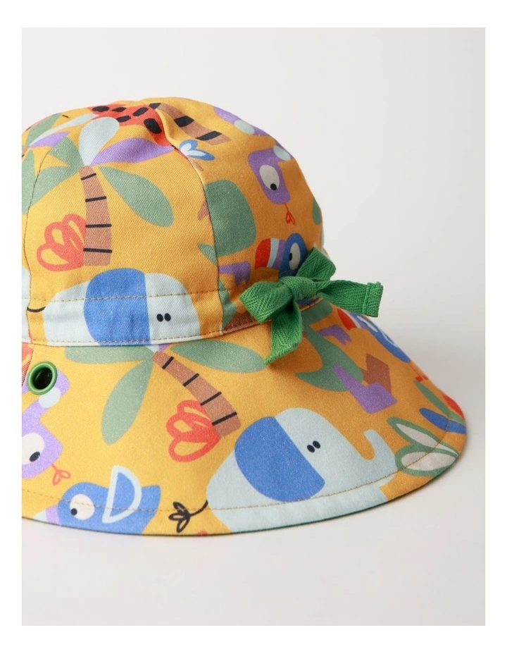 Reversible Jungle Sun Hat In Green