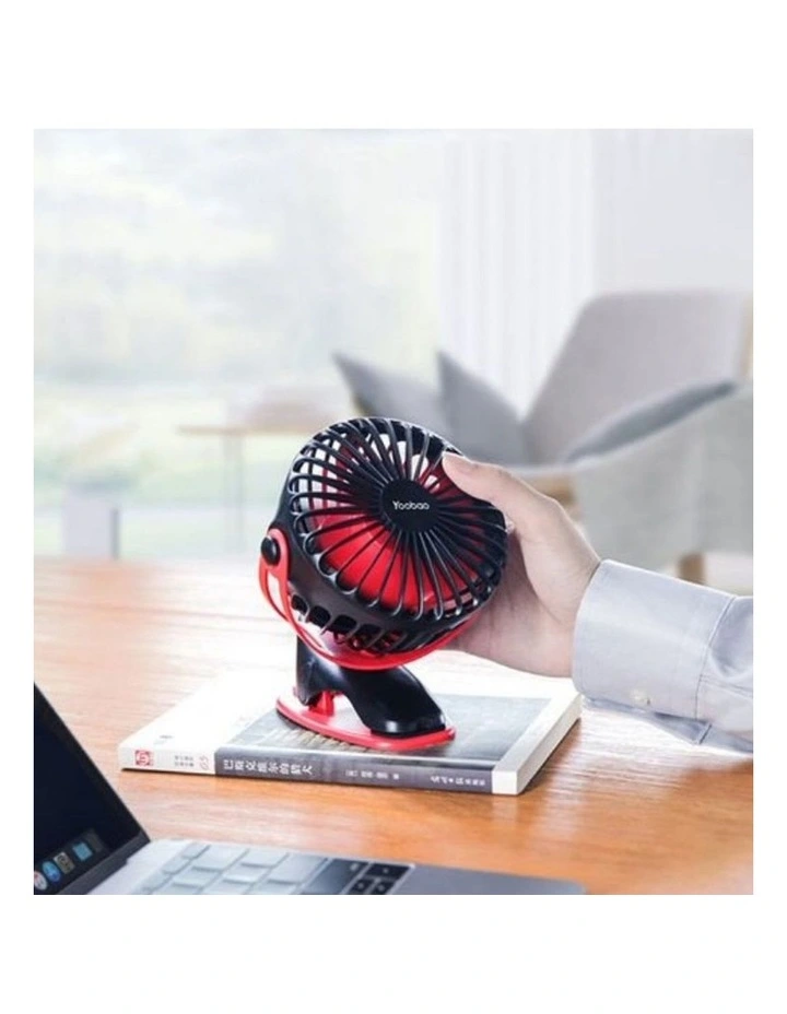 Black Noiseless Mini Clip Fan