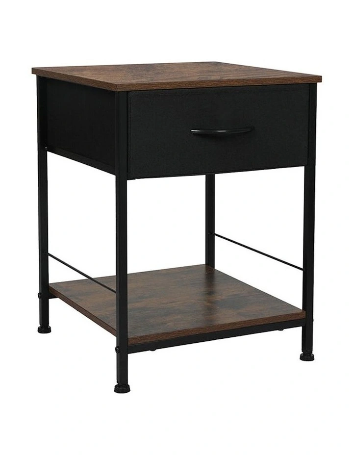 Rustic Bedside Table in Brown