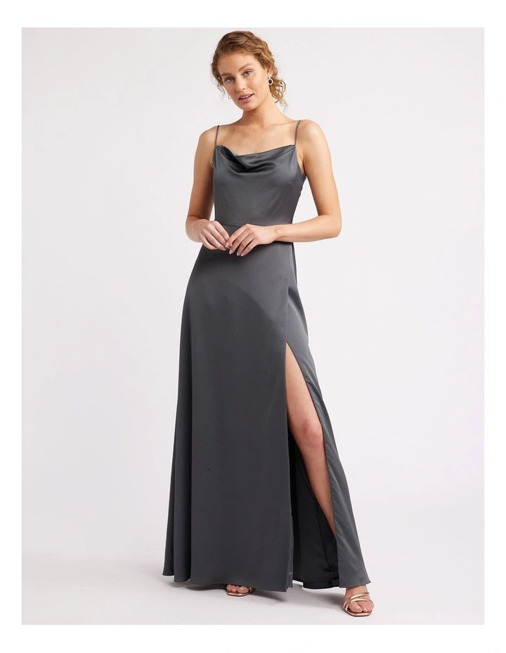 Montreal Maxi Dress in Pewter