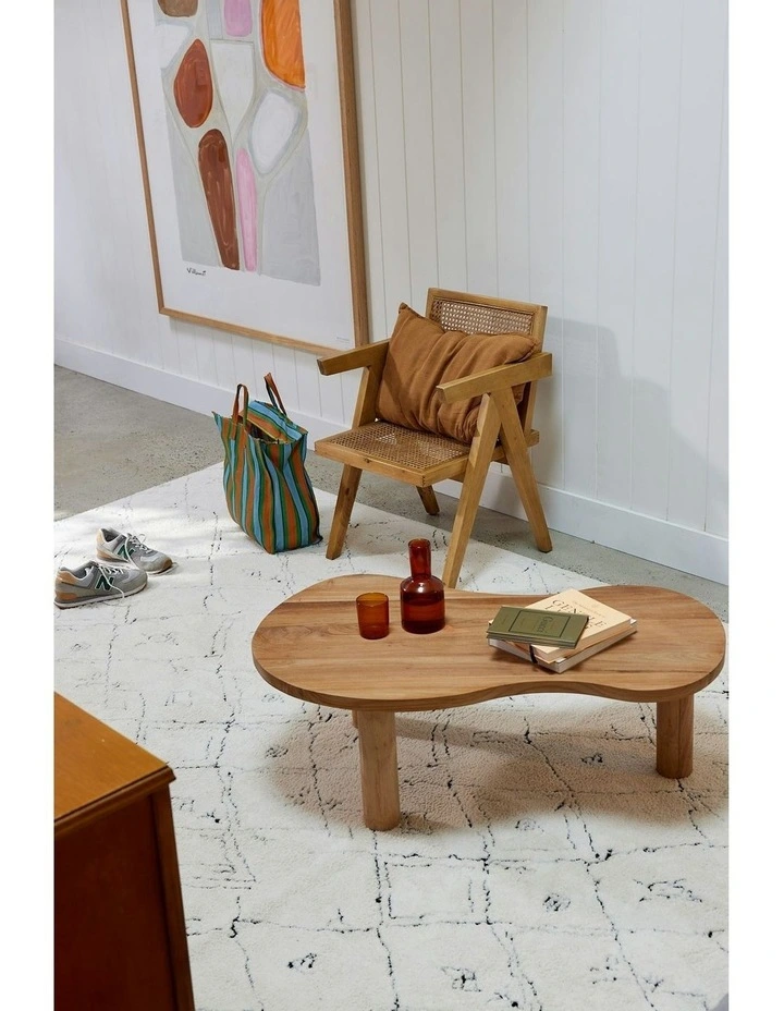 Logic Washable Cotton Feel Area Rug in Cream