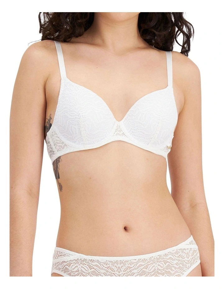 Because Lightly Lined Bra in White