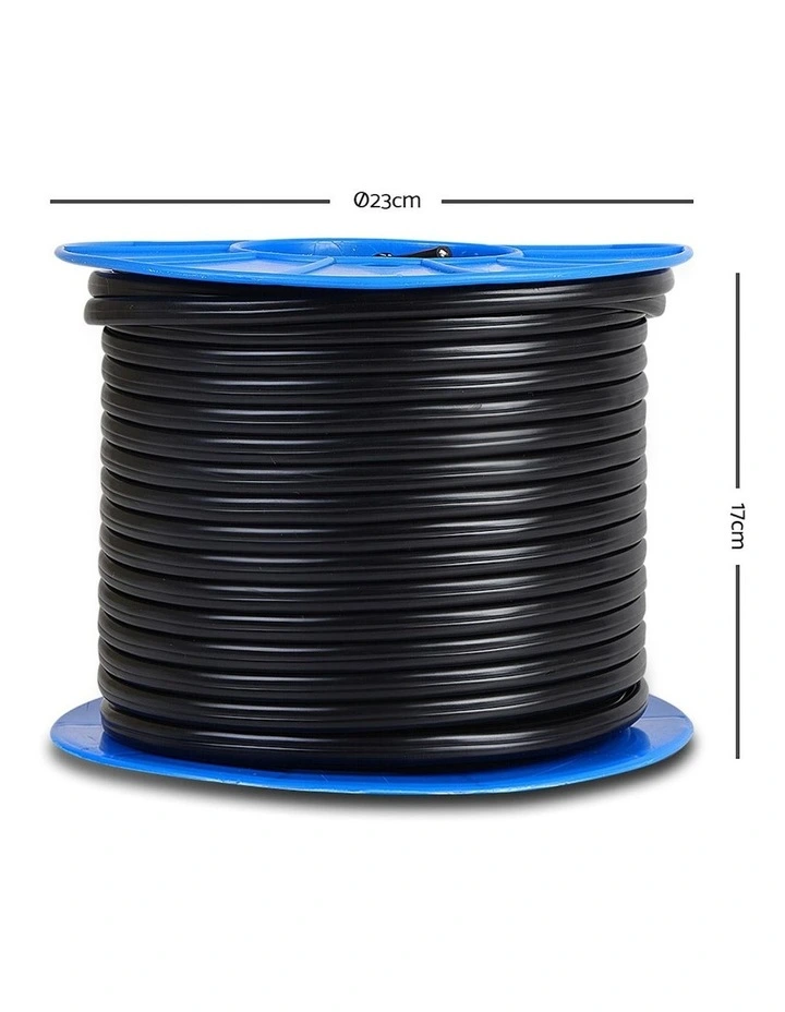 Twin Core Wire 2 Sheath Electrical Cable 60M 6MM in Black