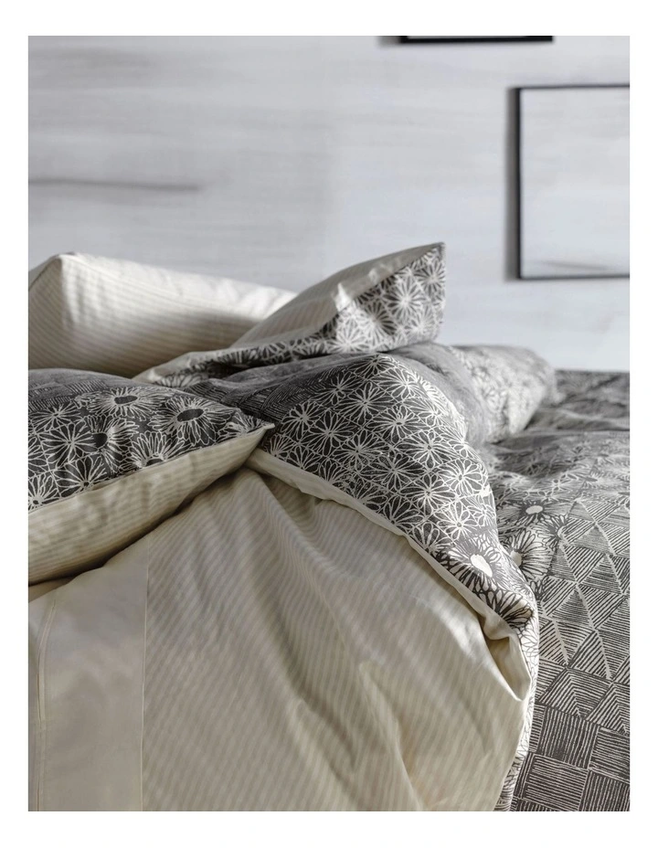 Marie Claire Marla Quilt Cover Set in Charcoal