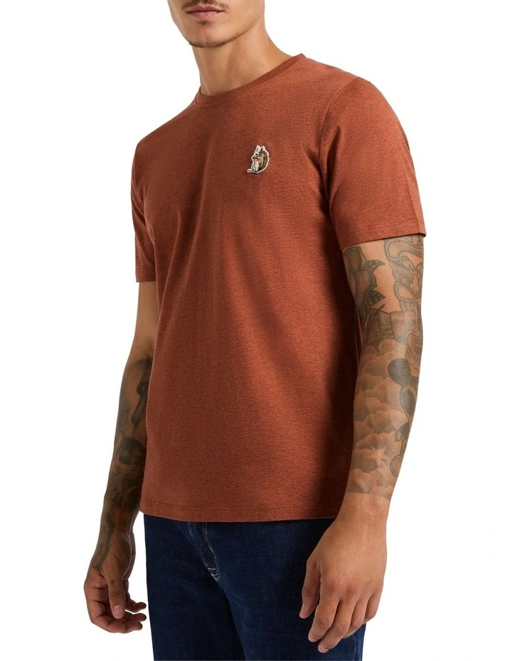 Iggy Badge Tee in Dark Rust
