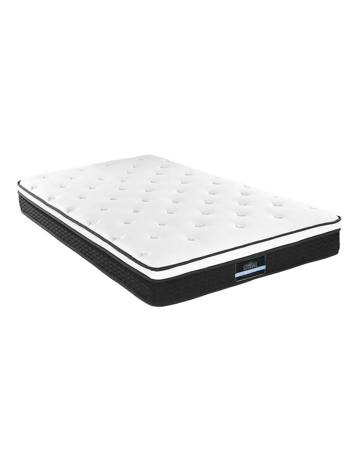 Euro Top Bed Bonnell Spring Foam Mattress Single 21cm in White