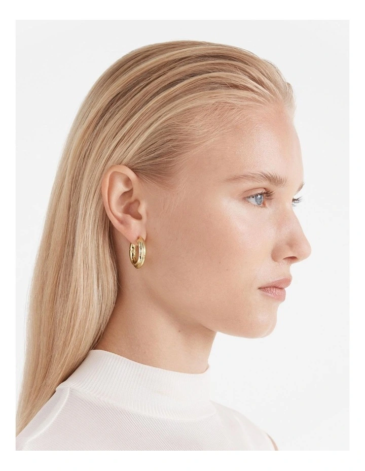 Lets Groove Large Hoop Earrings in Gold