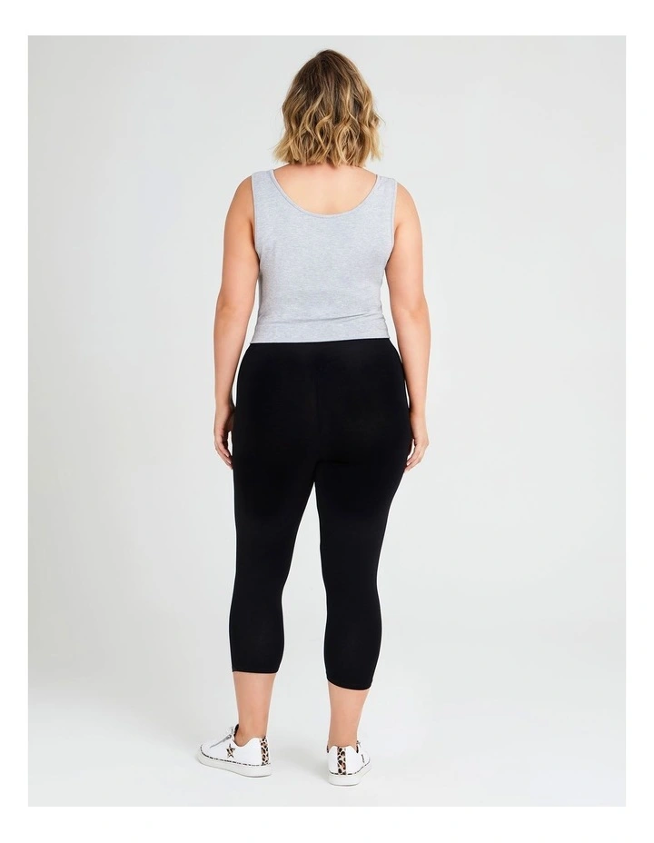 Bamboo Breezy Crop Legging in Black