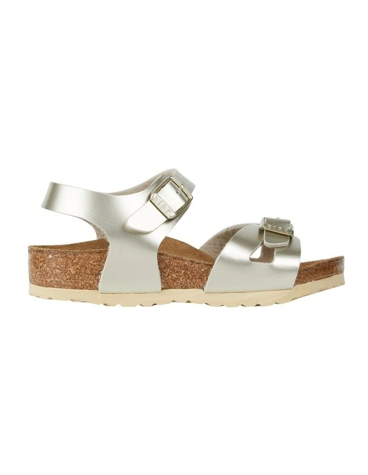 Rio Birko-Flor Narrow Children's Sandals in Gold