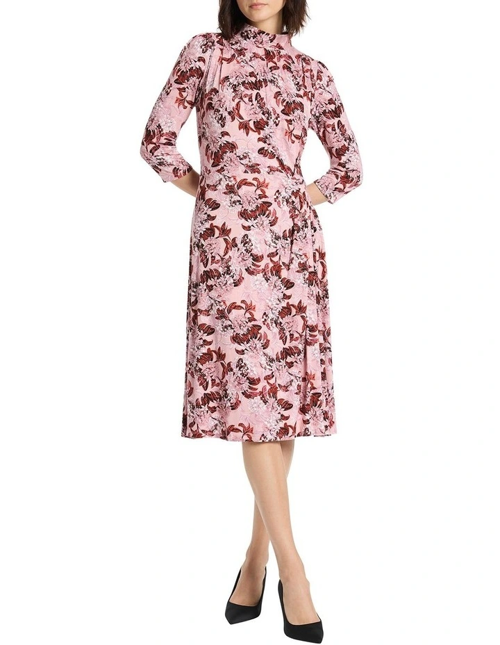 Malo Jersey Dress in Blush Multi