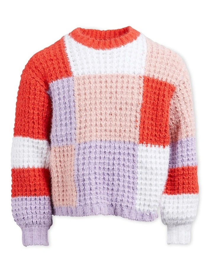 Checker Board Knit (3-7 Years) in Multi