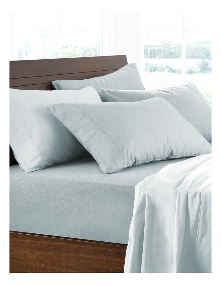 Flannelette Sheet Set in Surf