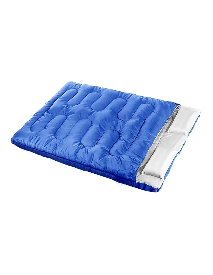 Outdoor Camping 0-18 Thermal Double Sleeping Bag in Blue